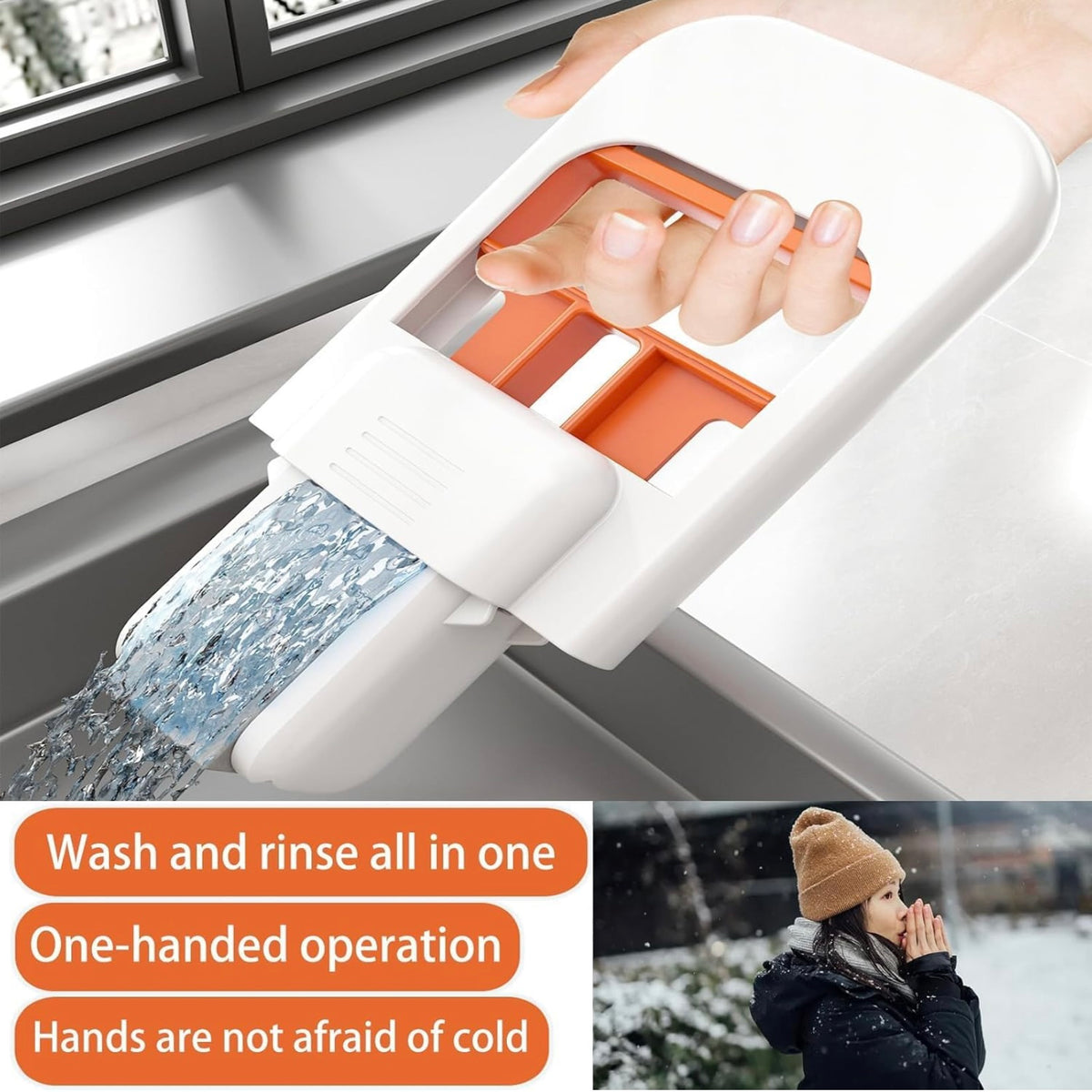 Mini Foldable Sponge Cleaner with Self-Wringing Handle | Compact Wet & Dry Cleaning Tool for Home, Kitchen, Bathroom, Car & Office | Portable Space-Saving Cleaner