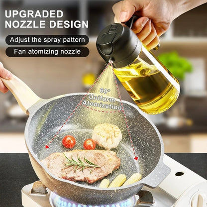 2-in-1 Oil Sprayer & Dispenser, 500ml, Black, Pack of 1